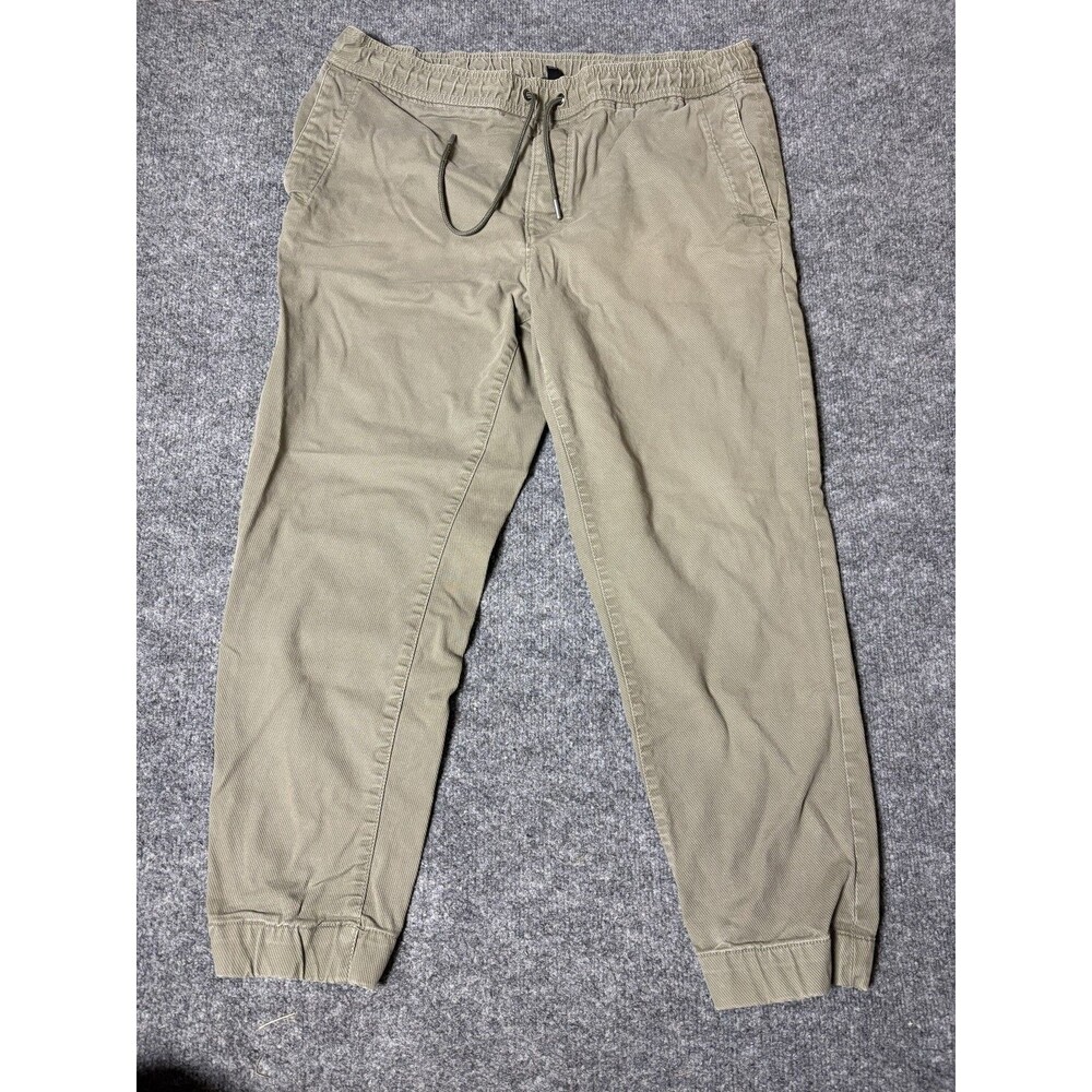 Banana Republic Jogger Pants Mens 36x30 Green Slim Elastic Waist Stretch Casual